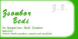 zsombor bedi business card